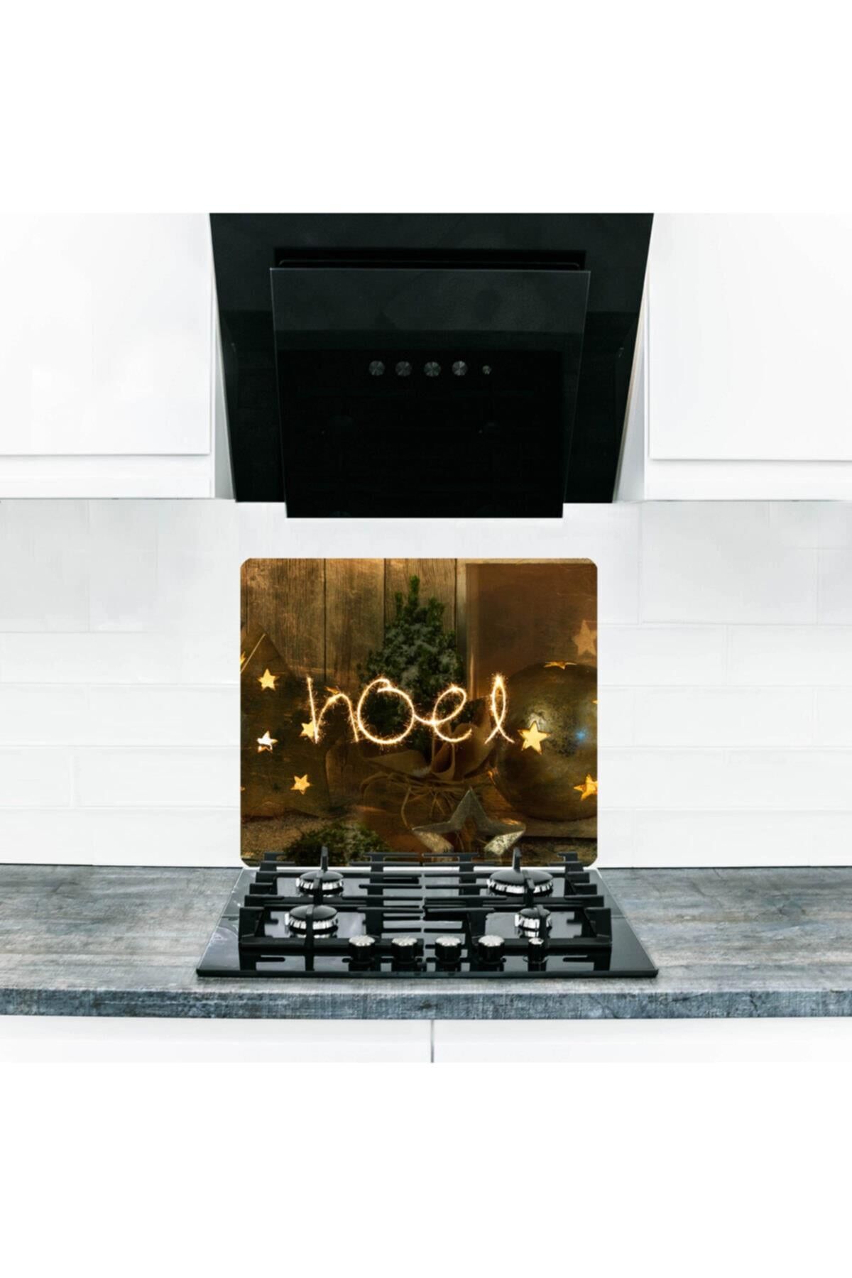 50X56 cm Cam Ocak Koruyucu Noel