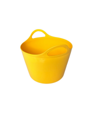Sarı, Esnek Plastik Kova – 20 Litre, Temizli Kovası, Esneyebilen Oyuncak ve Çamaşır Sepeti