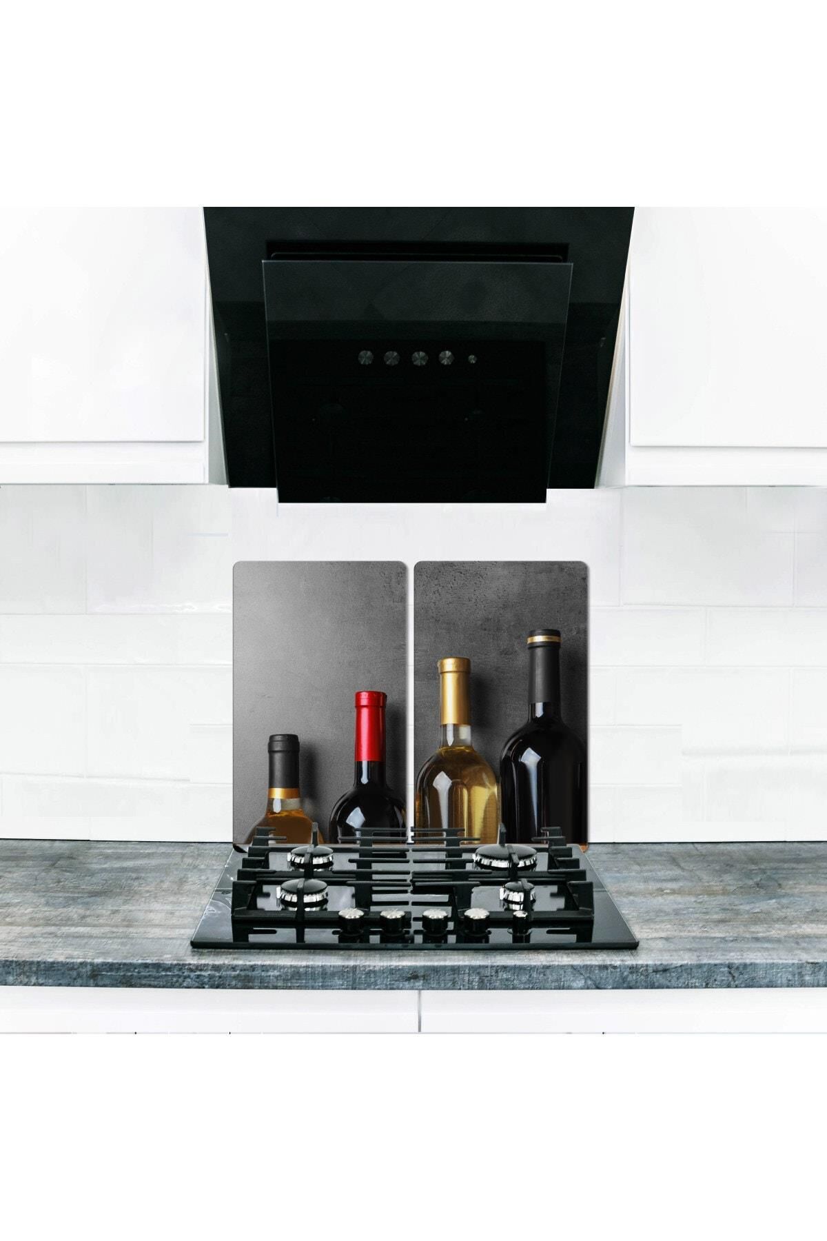 2'li 30x52 cm Cam Ocak Koruyucu 4'lü Ocaklar İçin Dalmore