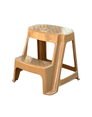 Sütlü Kahve, Plastik Basamaklı Tabure – Kaymaz Yüzeyli, Dayanıklı ve Taşınabilir