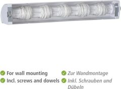 WENKO Duvar Çamaşır İpleri - Uzatılabilir, Plastik (ABS), 47,5 x 7 x 7 cm, Beyaz