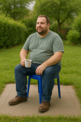 Saban Tabure Sağlam Plastik Kırılmaya Dayanıklı Bahçe, Balkon ,Banyo Mavi