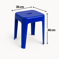 Saban Tabure Sağlam Plastik Kırılmaya Dayanıklı Bahçe, Balkon ,Banyo Mavi