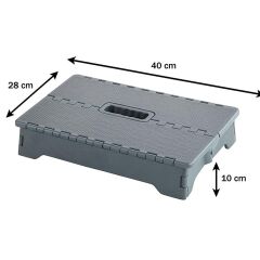 Saban Katlanabilir Kaymaz Tabanlı  Basamak –  Taşıma Saplı, Banyo, Balkon, Küvet ve Veranda için Katlanabilir – 28x40 cm