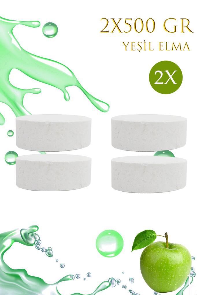 2 Adet 2x500 gr Nem Alıcı Rutubet Ve Küf Önleyici Yedek Tablet Yeşil Elma