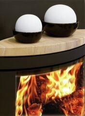 Hava nemlendirici, 2'li set, seramik, 12 x 10 x 12 cm, Beyaz