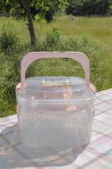 Katlı Piknik Seti Pembe