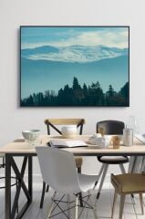 50 x 60 cm İspanya Dağları Desenli Cam Tablo 4mm Temperli Camdır