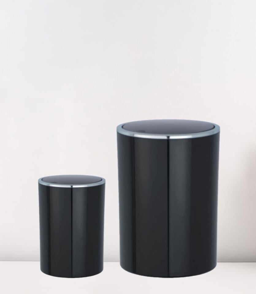 2'li Siyah, Çöp Kovası 5 Litre Ve 2 Litre - İnca Model