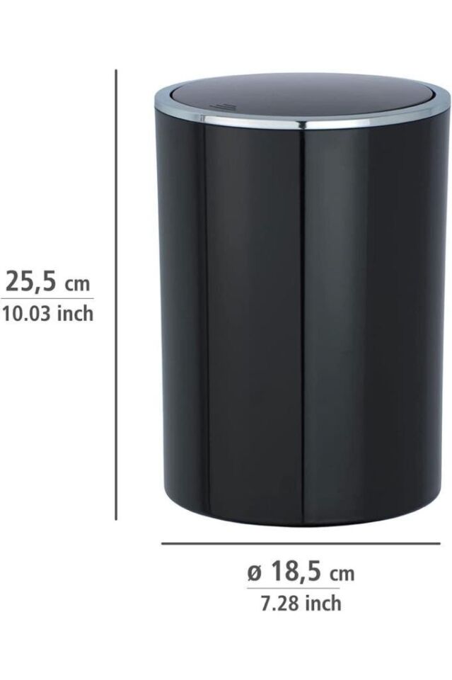 2'li Siyah, Çöp Kovası 5 Litre Ve 2 Litre - İnca Model