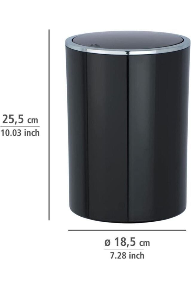 2'li Siyah, Çöp Kovası 5 Litre Ve 2 Litre - İnca Model