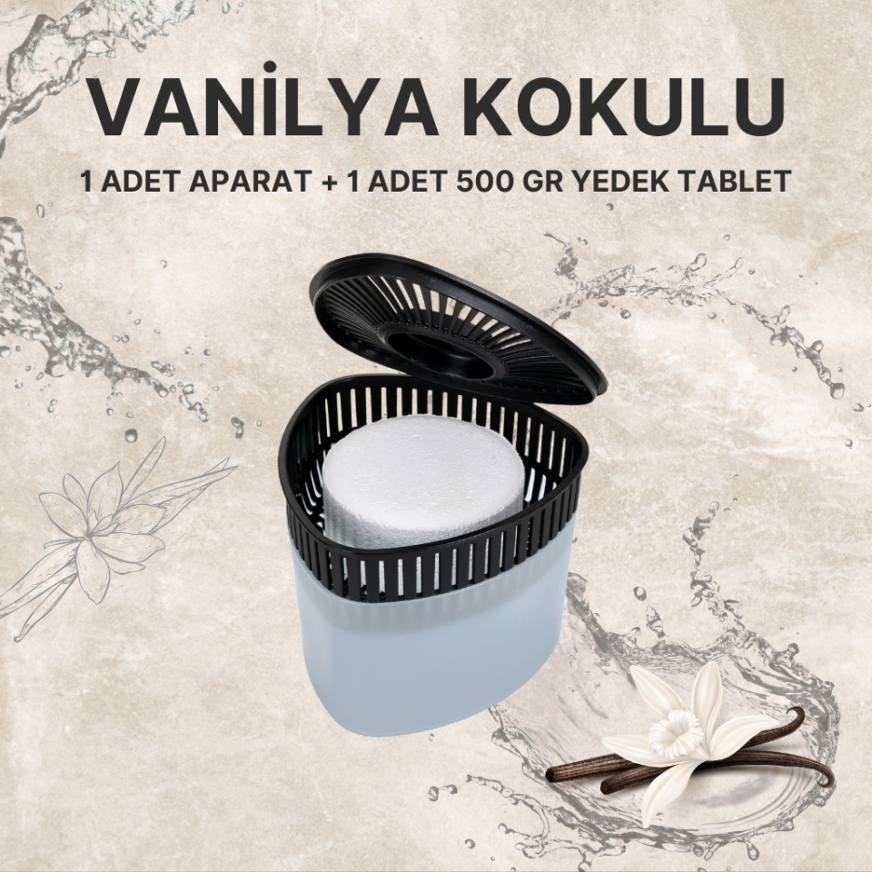 500 gr Nem Alıcılı Ve Rutubet Giderici  Aparat Üçgen Vanilya (Tablet Dahil)