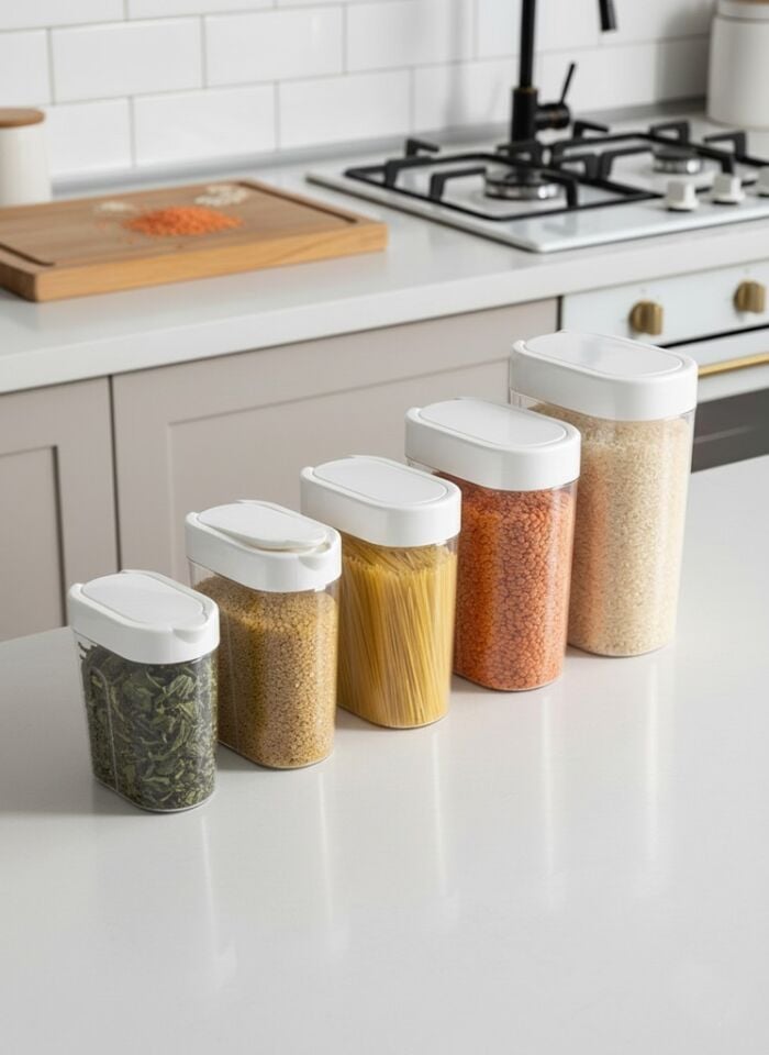 5'li Dökme ve Plastik Saklama Kabı