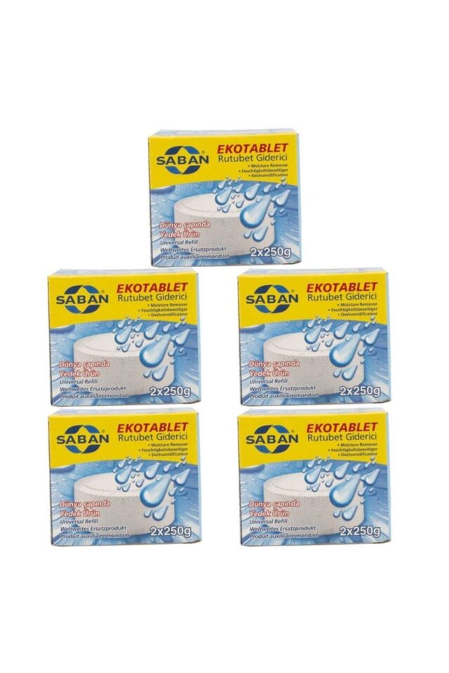 5 Adet 2x250 gr Nem Alıcı Rutubet Giderici Yedek Tablet Natural