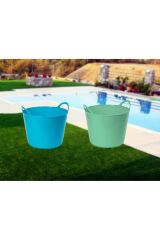 20 lt Çok Amaçlı Orta Boy Esnek Sepet Kova Su Yeşili