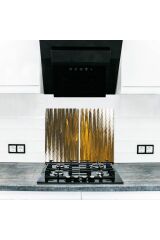 2' li 40x52 cm Cam Ocak Koruyucu  Art Desenli