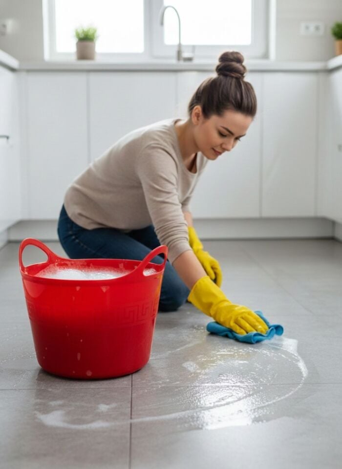 Kırmızı, Esnek Plastik Kova – 20 Litre, Temizli Kovası, Esneyebilen Oyuncak ve Çamaşır Sepeti