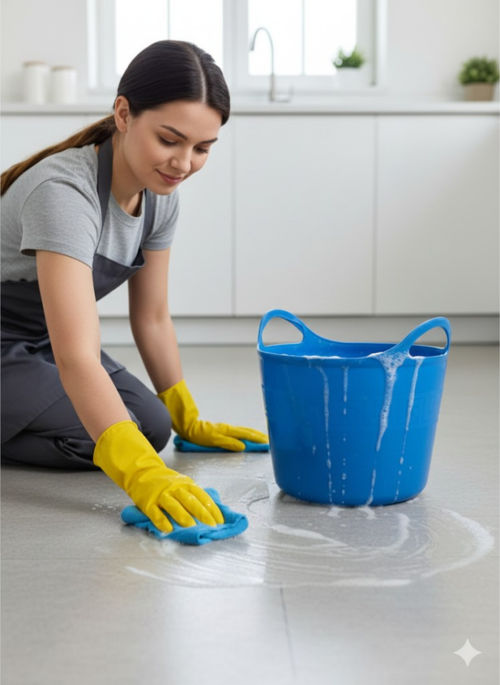 Mavi, Esnek Plastik Kova – 20 Litre, Temizli Kovası, Esneyebilen Oyuncak ve Çamaşır Sepeti