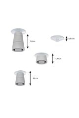 2' li 40x52 cm Cam Ocak Koruyucu  Beyaz Orkide Desenli