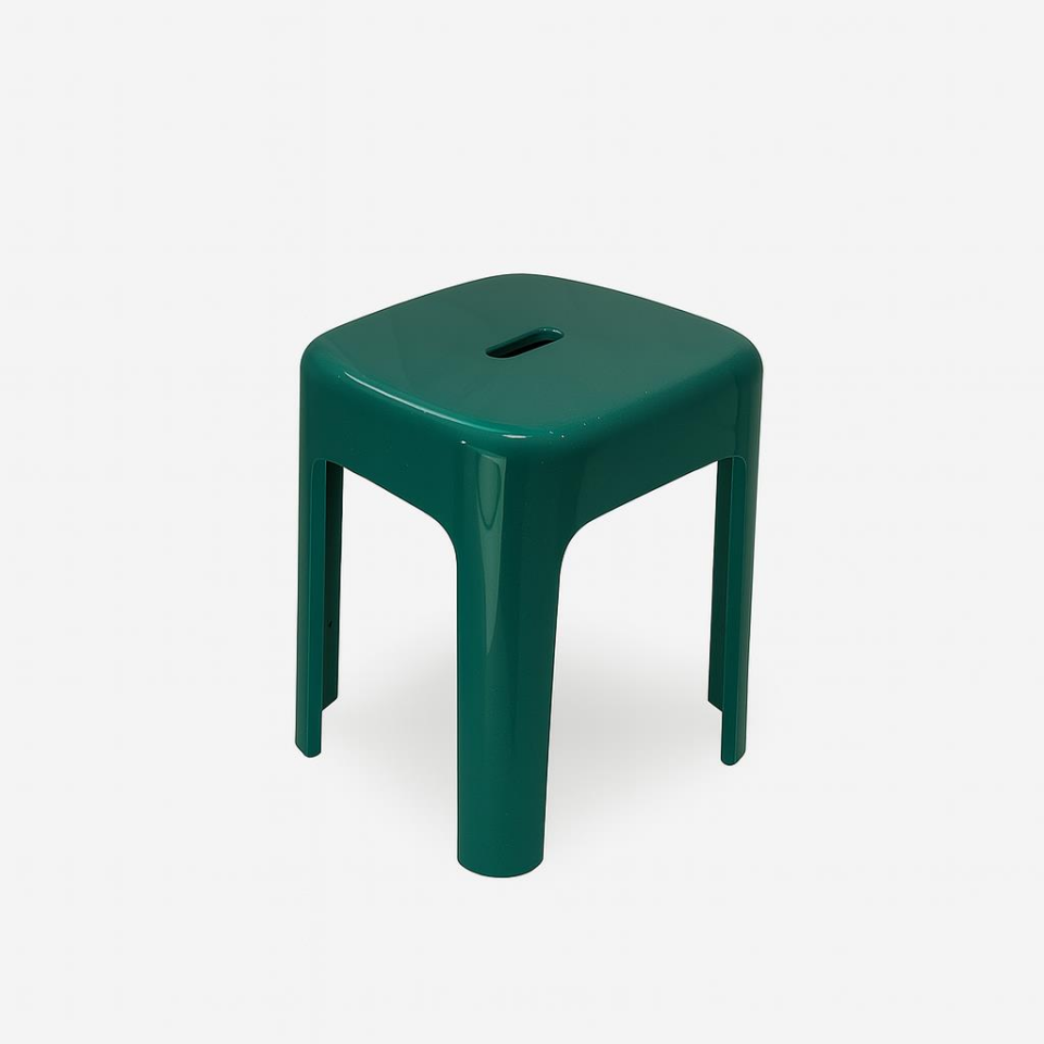 Saban Tabure Sağlam Plastik Kırılmaya Dayanıklı Bahçe, Balkon ,Banyo Yeşil