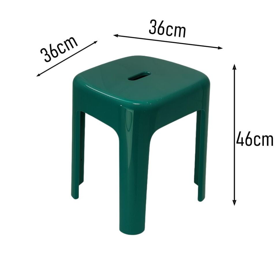 Saban Tabure Sağlam Plastik Kırılmaya Dayanıklı Bahçe, Balkon ,Banyo Yeşil