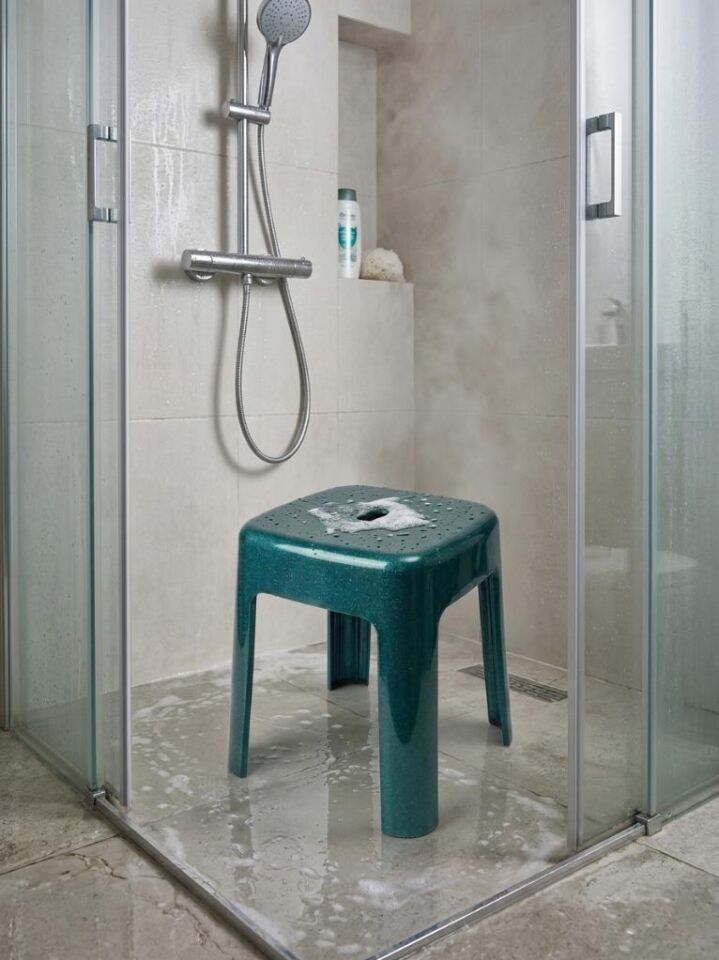Saban Tabure Sağlam Plastik Kırılmaya Dayanıklı Bahçe, Balkon ,Banyo Yeşil
