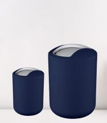 2'li Lacivert, Çöp Kovası 6,4 Litre ve 2 Litre - Brasil Model
