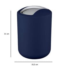 2'li Lacivert, Çöp Kovası 6,4 Litre ve 2 Litre - Brasil Model