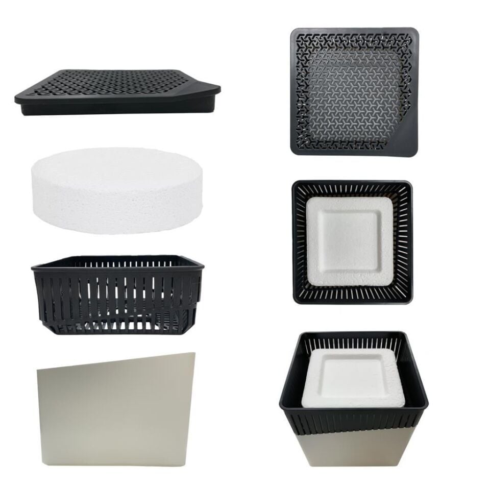 1 Kg - Beyaz Kare Aparat, Naturel Kokusuz - Nem Alıcı Aparat + Tablet - Rutubet Giderici