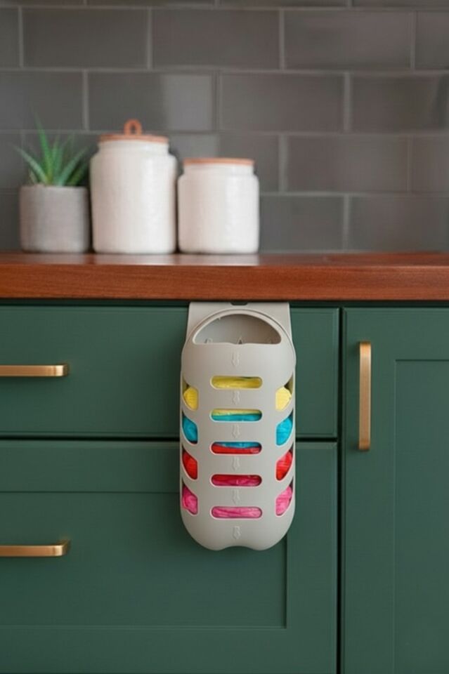 Bej, Plastik Poşetlik Saklama ve Düzenleme Kutusu