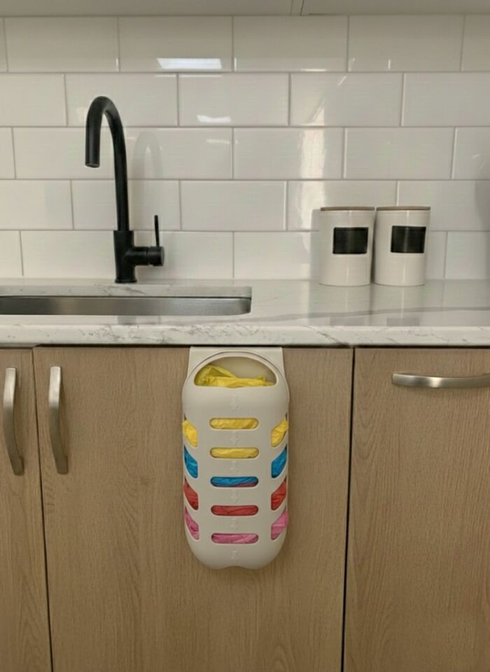 Bej, Plastik Poşetlik Saklama ve Düzenleme Kutusu