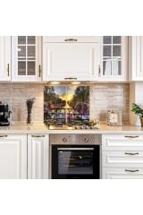 2'li 30x52 cm Cam Ocak Koruyucu 4'lü Ocaklar İçin Amsterdam