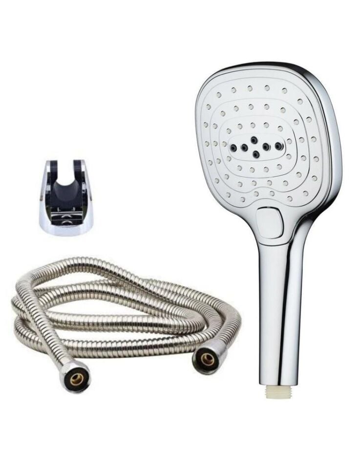 2 Fonksiyonlu Krom Kare Duş Başlığı