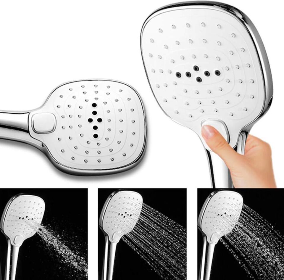 2 Fonksiyonlu Krom Kare Duş Başlığı