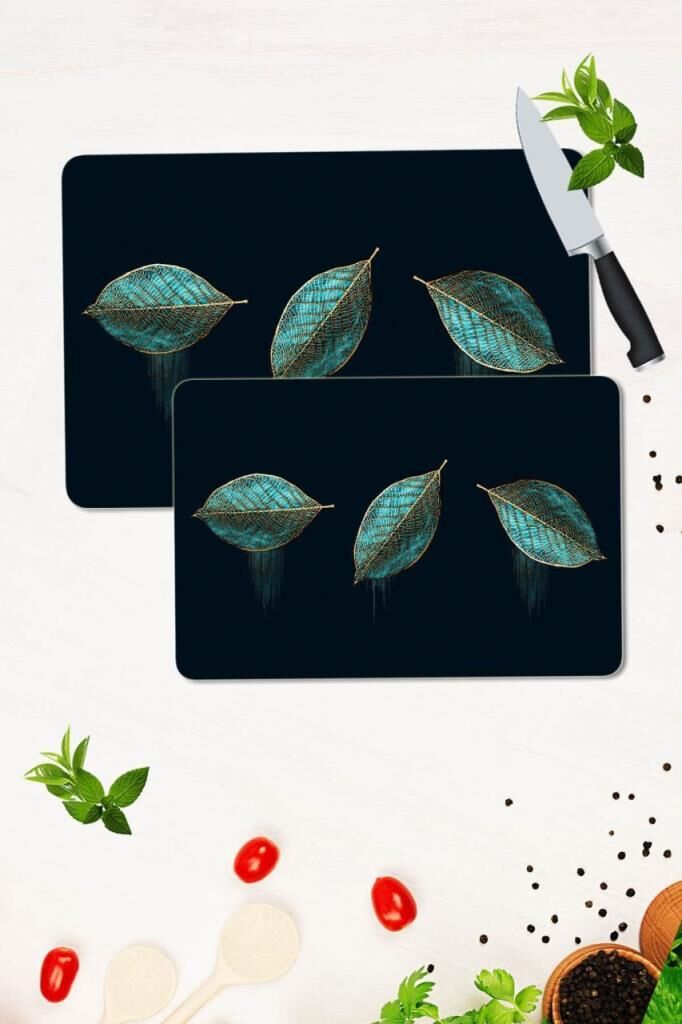 2' li Takım 30x40 cm ve 20x30 cm Üç Yaprak Cam Kesim Tablası ve Ocak Koruma