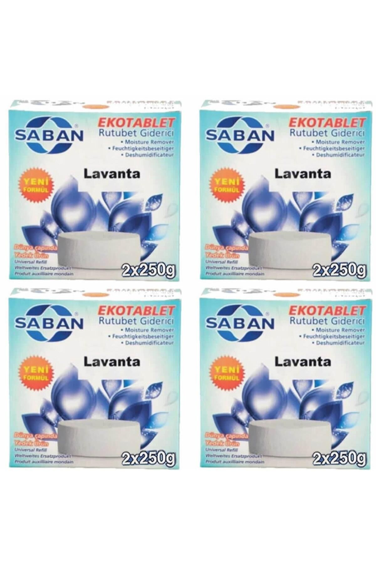 4 Adet 2x250 gr Nem Alıcı Rutubet Giderici Yedek Tablet Lavanta