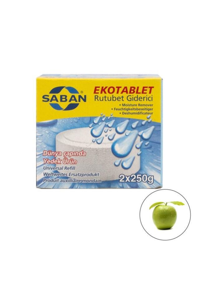 2x250GR - YEŞİL ELMA - Nem Alıcı Ve Rutubet Giderici - (Yedek Tablet)