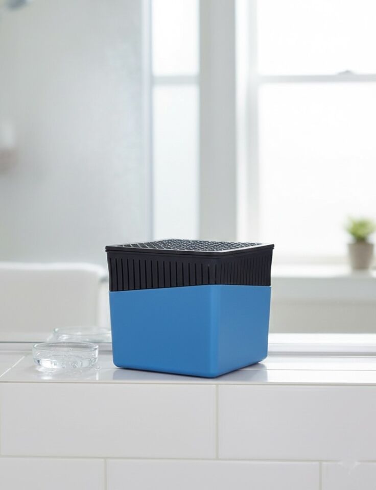 1 Kg - Mavi Kare Aparat, Şeftali - Nem Alıcı Aparat + Tablet - Rutubet Giderici