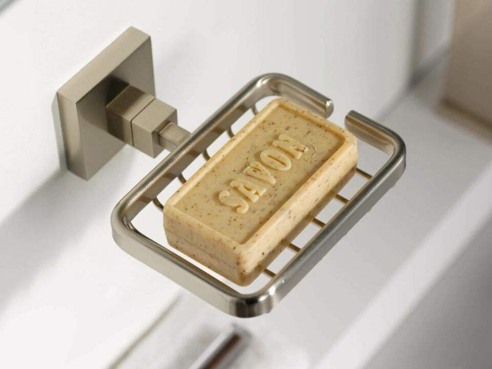 Saban Paslanmaz Çelik Sabunluk  ( 5,3 x 12,2 x 13,7 cm )