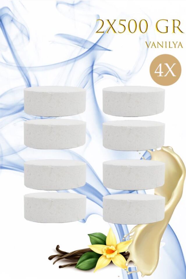 4 Adet 2x500Gr - VANİLYA - Nem Alıcı Rutubet Giderici Yedek Tablet