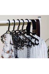 5'li Siyah Dolap İçi Elbise Askısı