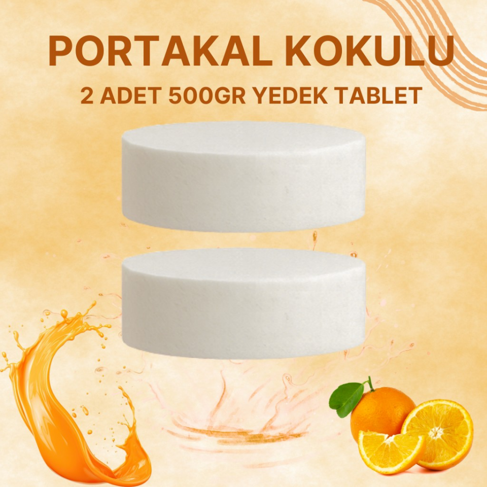 2x500 Gram - Portakal Kokulu, Nem Alıcı Rutubet Ve Küf Önleyici Yedek Tablet