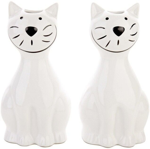 Seramik Kedi Figürlü Radyatör Nemlendirici 2'li Set