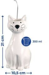 Seramik Kedi Figürlü Radyatör Nemlendirici 2'li Set