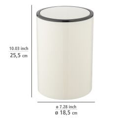 Kırık Beyaz İnca Model Çöp kovası