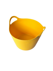 Sarı, Esnek Plastik Kova – 20 Litre, Temizli Kovası, Esneyebilen Oyuncak ve Çamaşır Sepeti