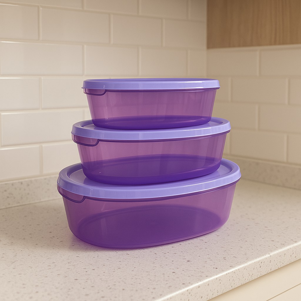 3'Lü Mor, Oval Erzak Saklama Kabı