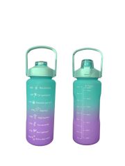 Yeşil, 3’lü Set - Sticker’lı Pipetli Matara Seti - 2000ml,900ml,300ml