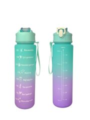 Yeşil, 3’lü Set - Sticker’lı Pipetli Matara Seti - 2000ml,900ml,300ml