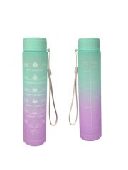 Yeşil, 3’lü Set - Sticker’lı Pipetli Matara Seti - 2000ml,900ml,300ml